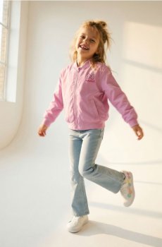 Бомбер із принтом на спині Minnie Mouse - рожевий