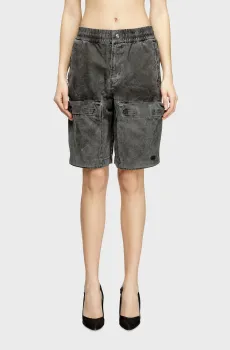 Женские серые джинсовые шорты S-RIDE-Q2 PANTALONI Серый 38 Diesel A17385 0NJBP