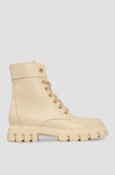 Женские бежевые кожаные ботинки Бежевый 40 Baldinini D5B504P1VITE;9012