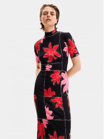 Desigual Літня сукня Quebec 24SWVK40 Чорний Regular Fit Desigual Літня сукня Quebec 24SWVK40 Чорний Regular Fit