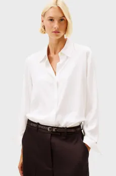 Женская белая рубашка SOFT Белый M Tommy Hilfiger WW0WW46597