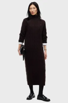 Женское темно-коричневое шерстяное платье SOFT Коричневый M Tommy Hilfiger WW0WW46429