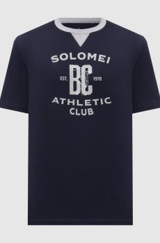 Синяя футболка с принтом