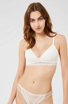 Женский белый бюстгальтер с тонкой треугольной чашкой ETINCELLE Белый 75C Etam 6528132