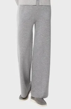 Женские серые шерстяные брюки Серый 38 MARC&ANDRE W25-00CH0210