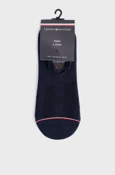 Мужские темно-синие следы (2 пары) TH MEN ICONIC FOOTIE Синий 39-42 Tommy Hilfiger 100001095