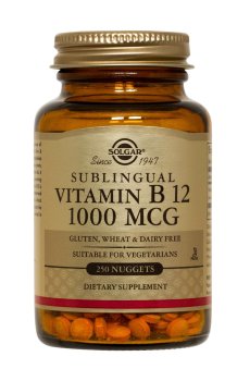 Витамин B12 Solgar Sublingual Vitamin B12, 1000 мкг, 250 таблеток