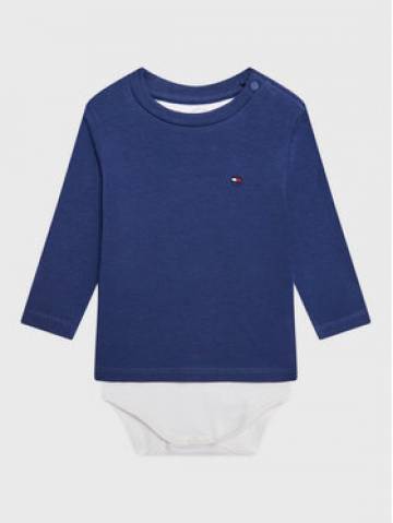Tommy Hilfiger Дитяче боді Baby Solid KN0KN01408 Голубий Regular Fit Tommy Hilfiger Дитяче боді Baby Solid KN0KN01408 Голубий Regular Fit