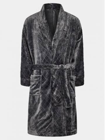 HOM Халат 402625 Сірий Regular Fit HOM Халат 402625 Сірий Regular Fit