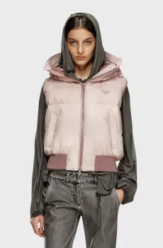 Женский розовый пуховой жилет GIACCA Розовый 40 Diesel A14661 0CBCS