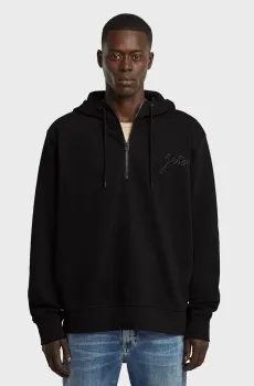 Мужское черное худи Script Черный S G-Star RAW D27763,D566