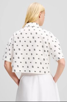 Хлопковая рубашка Karl Lagerfeld IKON