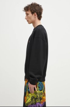 Хлопковая кофта Marcelo Burlon County Flame Boxy Crewneck Black Red