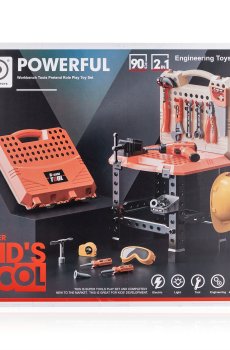 Детский набор инструментов TOBYSEN TOYS со столиком и каской (8801)