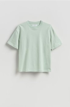 Reserved - Бавовняна футболка боксі - блідо-зелений - 945HL-07X