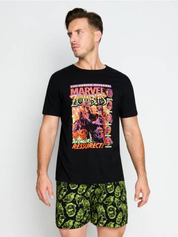 Бавовняна двочастинна піжама з принтом Marvel Kawaii Art Collection - різнобарвний Бавовняна двочастинна піжама з принтом Marvel Kawaii Art Collection - різнобарвний