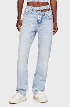 Женские голубые джинсы JULIE CUT OUT WB UH STR Голубой 29-32 Tommy Jeans DW0DW17172
