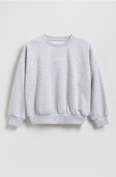 Reserved - Худі з вишитим написом - світло-сірий - 247FA-09M