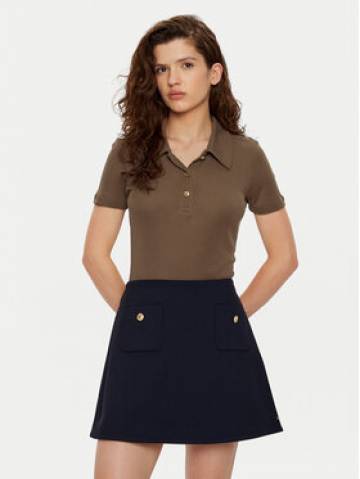 Tommy Hilfiger Поло WW0WW44446 Коричневий Slim Fit Tommy Hilfiger Поло WW0WW44446 Коричневий Slim Fit