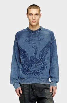 Мужской синий свитшот Синий L Diesel A19481 0BJBS