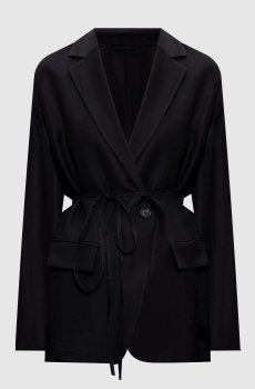 Черный жакет с льном