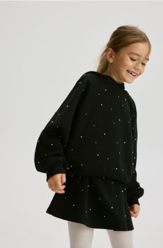 Reserved - Спідниця з аплікацією - чорний - 395FW-99X