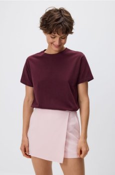 Reserved - Спідниця-шорти з віскози - пастельний рожевий - 299FT-03X