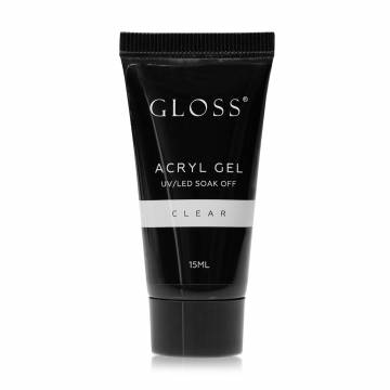Акрил-гель для ногтей Gloss Acryl Gel UV/LED Soak Off, Clear, 15 мл Акрил-гель для ногтей Gloss Acryl Gel UV/LED Soak Off, Clear, 15 мл