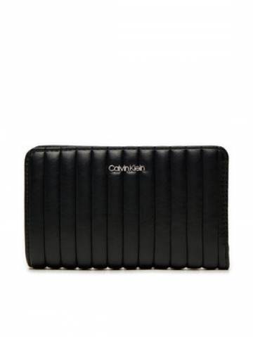 Calvin Klein Великий жіночий гаманець Mini Line Quilt Medium Bifold K60K613063 Чорний Calvin Klein Великий жіночий гаманець Mini Line Quilt Medium Bifold K60K613063 Чорний