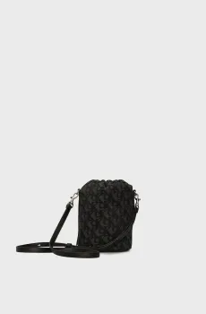 Женская черная сумка с узором MONOGRAM BUCKET Черный ONESIZE Calvin Klein LV04F3208G