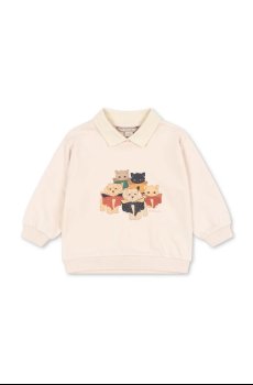 Хлопковый детский лонгслив Konges Sløjd SPOTTY LS POLO GOTS