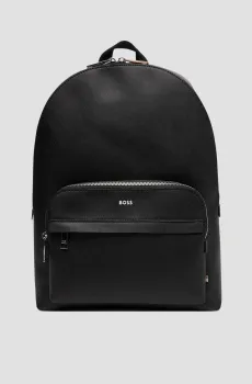 Мужской черный кожаный рюкзак Черный ONESIZE BOSS 50548179;001