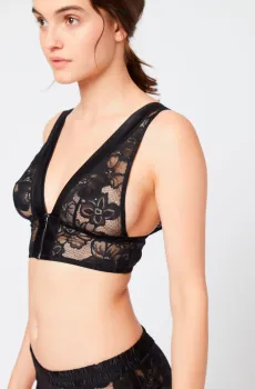 Женский черный бюстгальтер-бралетт 103 ANS Черный L Etam 6512863