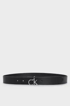 Женский черный кожаный двусторонний ремень Черный 80 Calvin Klein K60K613074