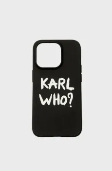 Черный чехол для телефона iPhone 14 Pro Черный ONESIZE Karl Lagerfeld Чохол KL Who iPhone14pro;BLACK