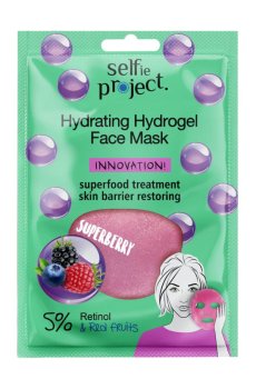 Увлажняющая гидрогелевая маска для лица Selfie Project Hydrating Hydrogel Face Mask Superberry, 1 шт