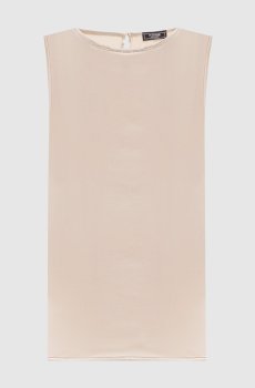 Бежевый топ из шелка