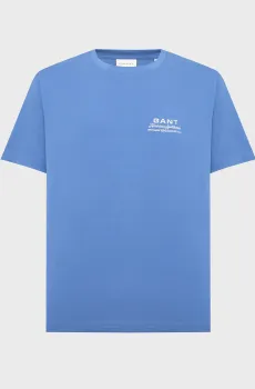 Мужская синяя футболка SMALL GRAPHIC Синий L Gant 2003409