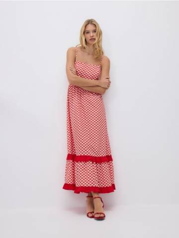 Reserved - Максі-сукня в клітинку - червоний - 546HV-33X Reserved - Максі-сукня в клітинку - червоний - 546HV-33X