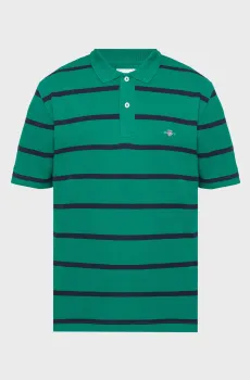 Мужское зеленое поло в полоску Зеленый XL Gant 2014022