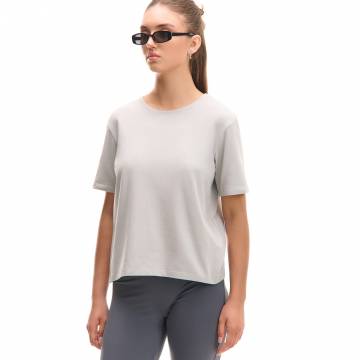 Cropp - Гладка футболка oversize - light grey Cropp - Гладка футболка oversize - light grey