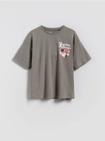 Reserved - GIRLS` T-SHIRT - темно-сірий - 536FT-90X Reserved - GIRLS` T-SHIRT - темно-сірий - 536FT-90X
