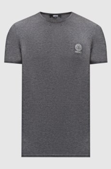 Серая меланжевая футболка с эмблемой Medusa