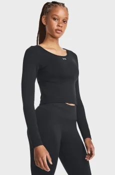 Женский черный лонгслив UA Train Seamless LS Черный XL Under Armour 1379150-001