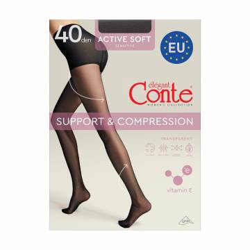 Колготки женские Conte elegant Астіѵе Soft с утягивающими шортиками 40 DEN, Nero, размер 4 Колготки женские Conte elegant Астіѵе Soft с утягивающими шортиками 40 DEN, Nero, размер 4