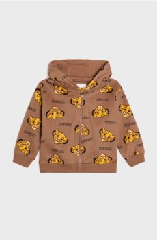 Худі на блискавці The Lion King - темно коричневий