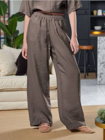Штани wide leg - коричневий Штани wide leg - коричневий