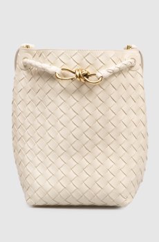 Кожаная сумка Andiamo цвета айвори