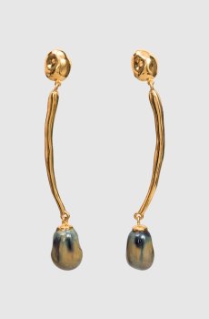 Серьги Waka с позолотой