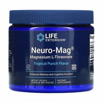 Магний L-Треонат Life Extension Neuro-Mag Magnesium L-Threonate со вкусом тропического пунша, в порошке, 93.35 г Магний L-Треонат Life Extension Neuro-Mag Magnesium L-Threonate со вкусом тропического пунша, в порошке, 93.35 г